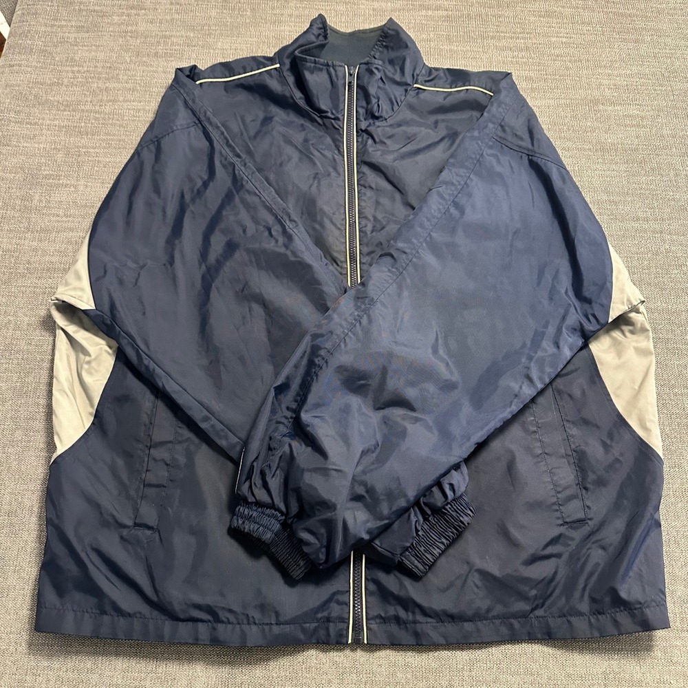 Majestic Seattle Mariners Windbreaker Mens XXL Navy Blue Full Zip MLB Jacket - Picture 3 of 11